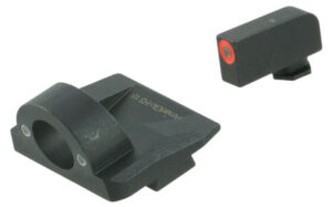 AmeriGlo GL5225 Ghost Ring Sight Set for Glock Black | Green Tritium Orange Outline Front Sight Green Tritium Rear Sight Set