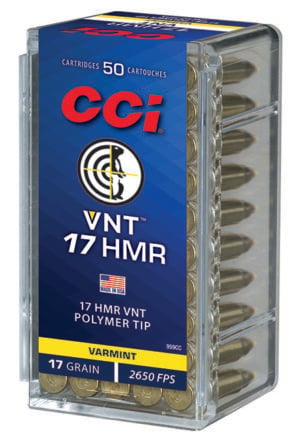 CCI VNT .17 HMR 17 gr polymer tip ammunition box image
