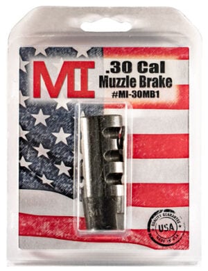 Midwest Industries MIAR30MB1 Muzzle Brake Black Phosphate Steel with 5/8"-24 tpi Threads for 30 Cal AR-Platform
