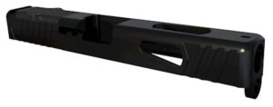 Rival Arms RA10G102A Precision Slide A1 QPQ Black 17-4 Stainless Steel with Front/Rear Serrations & RMR Optic Cut for 9mm Luger for GLOCK 17 GEN3 Pistols