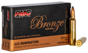 PMC 223SP Bronze  223 Rem 55 gr Pointed Soft Point 20 Per Box/ 10 Case