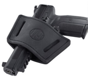 1791 Gunleather UIWXSBLA UIW Max IWB/OWB Black Leather Belt Clip Fits Most Mid-Large Frame Autos with Rail, Laser & Light Ambidextrous