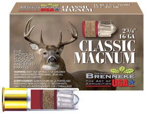 Brenneke Classic Magnum 16ga 2.75" 1oz slug box