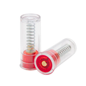 Carlsons 12 Gauge snap caps, plastic, red, spring-loaded striking area