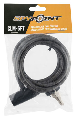 Spypoint 05770 Cable Lock Compatible With Spypoint Cameras 6' Long Black