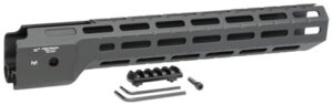 Midwest Industries MICRPC9X Combat Ruger PC9 M-Lok Handguard Black Hardcoat Anodized 6061-T6 Aluminum 14"