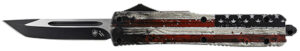 Templar Knife MWUS231 Wood US Flag Gen II Slim 3.50" OTF Tanto Plain Black 440C SS Blade Painted Wood Grain US Flag Zinc Aluminum Alloy Handle Features Glass Breaker/Pocket Clip