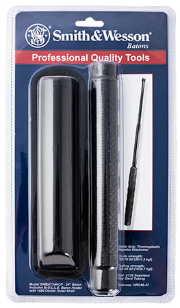 Smith & Wesson Knives SWBAT24HCP Baton  24" Collapsible Black TPR Handle