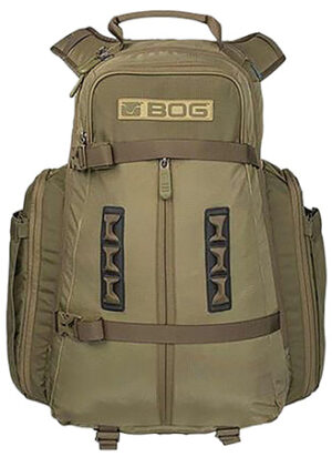 Bog-Pod 1159182 Kinetic Hunting Day Pack Lightweight made of Tear Resistant Nylon with OD Green Finish, YKK Zipper, Rain Cover & Removeable Gun/Bow Boot