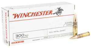 Winchester USA .300 AAC Blackout 147 gr FMJ ammunition box