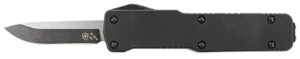 Templar Knife CABR321 Premium Lightweight Micro 1.85" OTF Drop Point Plain Black Oxide Stonewashed Powdered D2 Steel Blade/3.50" Black Rubber/Aluminum Handle Features California Legal