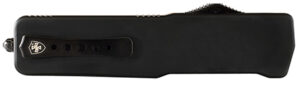Templar Knife LZBR321 Premium Weighted Large 3.55" OTF Drop Point Plain Black Oxide Stonewashed Powdered D2 Steel Blade/5.25" Black Rubber/Aluminum Zinc Alloy Handle