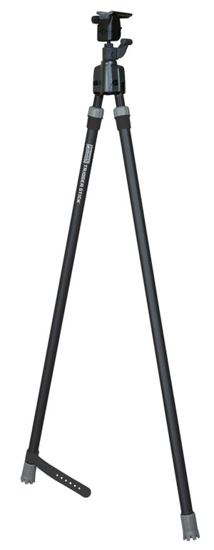 Primos 65827 Trigger Stick Bipod made of Steel with Black & Gray Finish, QD Swivel Stud Attachment Type & Tall Height (Clam Package)