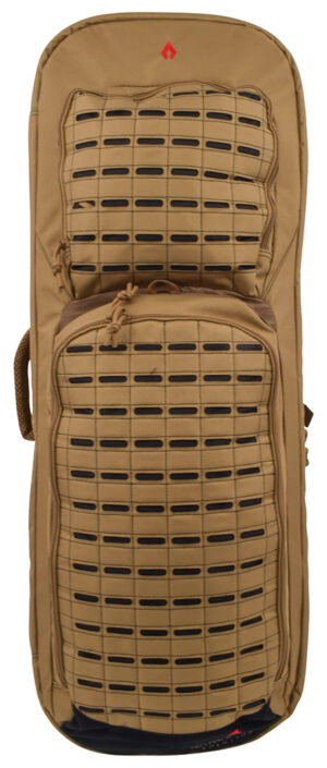 Advance Warrior Solutions FR28RBPBL/GR Frame 28" L Backpack with Side Handle, Tan Polyester for Tactical Rifle, Molle Front
