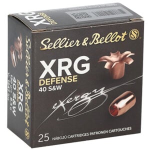 Sellier & Bellot XRG Defense .40 S&W 130gr Solid Copper Hollow Point box image