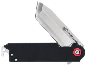 Smith & Wesson Knives 1193144 Big Benji  3.50" Folding Plain Stainless Steel Blade 4.25" Black