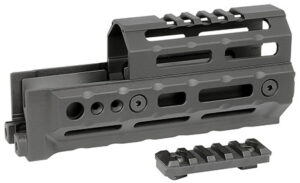 Midwest Industries MIAKALPHA6 Alpha Drop-in Aluminum Black Hardcoat Anodized 5 Slot Picatinny Rail AK-Platform 6" Long Compatible w/M-LOK