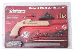 Traditions KPC50902 Trapper Pistol Kit 50 Cal Flintlock 9.75" Blued Octagon Barrel Unfinished Wood Frame Grip Sidelock Action