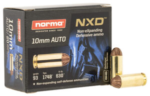 Norma NXD 10mm Auto 93 gr ammunition box