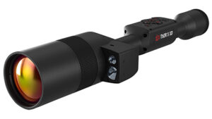 ATN TIWST51210LRF Thor 5 XD LRF Thermal Rifle Scope, Black Anodized 4-40x, Smart Mil Dot Reticle w/Zoom, 1280x1024, 60 fps Resolution, Features Laser Rangefinder