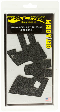 Talon Grips 105R Adhesive Grip Compatible w/Glock 26/27/28/33/39 Gen3, Black Textured Rubber