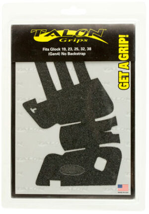 Talon Grips 110G Adhesive Grip Compatible w/Glock 19/23/25/32/38 Gen4 w/No Backstrap, Black Textured Granulate