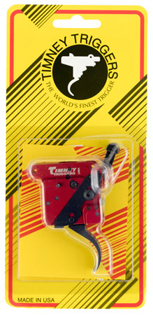 Timney Triggers 533 2-Stage Two-Stage Curved Trigger with 1-1.50 lbs Draw Weight & Black/Red Finish for Remington 700 Right