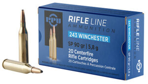 PPU .243 Winchester 90 gr Soft Point ammunition product image