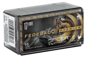 Federal P770 Premium Varmint & Predator 17HMR 17gr Speer TNT Jacketed Hollow Point 50 Per Box/60 Case