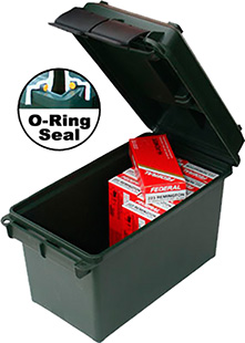 MTM Case-Gard AC50C11 Ammo Can  50 Cal Rifle Forest Green Polypropylene