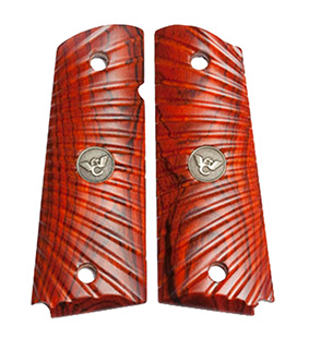 Wilson Combat 351MFS Side Panel Grips Full Size Starburst Cocobolo