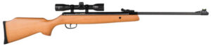 Crosman CO1K77X Optimus Air Rifle Spring Piston 177 1rd Shot Black Black Receiver Hardwood Scope 4x32mm