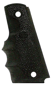 Hogue 45000 OverMolded Grip Cobblestone Black Rubber with Finger Grooves for 1911 Government