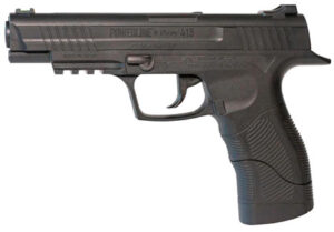 Daisy 5415 415 Powerline CO2 177 BB Smooth Bore Steel Barrel, 21 Shot Built-In BB Magazine, Black Frame w/Accessory Rail, Checkered Polymer Grips, Manual Safety
