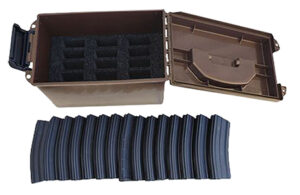 MTM Case-Gard TMC15 Tactical Mag Can  Flat Dark Earth Polymer 5.56x45mm NATO Fits AR-Platform