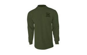 Glock Born in Austria long sleeve shirt military green XL front view
