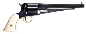 Taylors and Company 550778 Sodbuster Black Powder SAO 44 Cal Striker Fire 8" 6rd Blued 2-Piece Ivory Grip