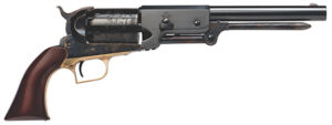 Cimarron CA020 1847 Walker Dragoon .44 Cal 5 Shot, 9" Blued Octagon/Round Steel w/Engraving Barrel, Blued Engraved Cylinder, Color Case Hardened Steel Frame w/Slim Walnut Grip