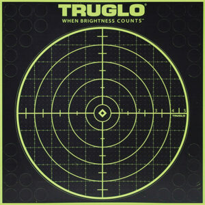 TruGlo TG10A6 Tru-See Grid Self-Adhesive Heavy Paper Black/Green 12"x12" Bullseye 6 Pack