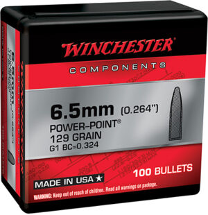 Winchester Power-Point 6.5 Creedmoor 129 gr bullets box