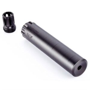QUELL 358 CAL/9MM 6.9'' 5/8''X24 THREAD RIFLE SUPPRESSOR BLACK