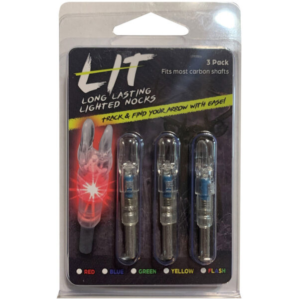 Flex Fletch LIT Lighted Arrow Nocks .204 Green 3 pk.