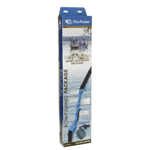 Fin Finder Bank Runner Bowfishing Recurve Package with Drum Reel Package Blue 58 in. 35 lbs. RH