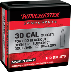 Winchester .300 AAC Blackout 200 gr Open Tip ammunition packaging