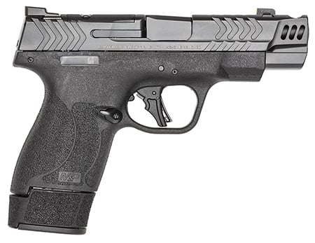 Smith & Wesson 13990 M&P 9 Shield Plus 9mm Luger 10+1 15+1 13+1 4″ Stainless Armornite Gray Ported/Serrated Stainless Steel Slide Black Textured Grip