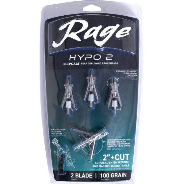 Rage Hypo 2 Series Broadheads 100 gr. 2 in. 4 pk.