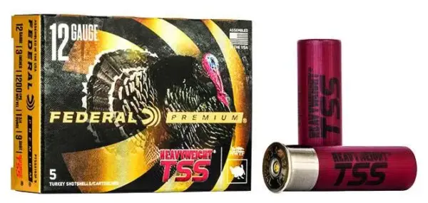 Federal Premium Heavyweight TSS 12ga 3in 1-3/4 oz #9 shot cartridge