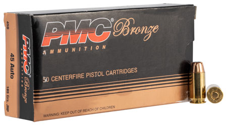 PMC 45B Bronze 45 ACP 185 gr Jacket Hollow Point 50 Per Box/ 20 Case