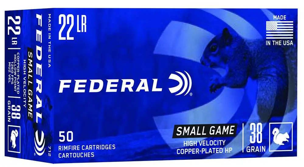 Federal Game-Shok .22 LR 38 grain copper-plated hollow point, 50-round box