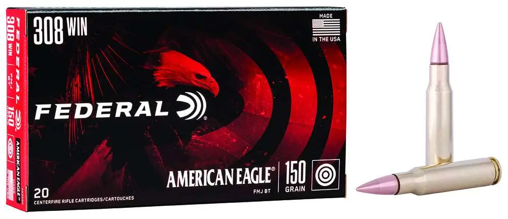 Federal American Eagle .308 Win 150 gr FMJ Boat-Tail product image